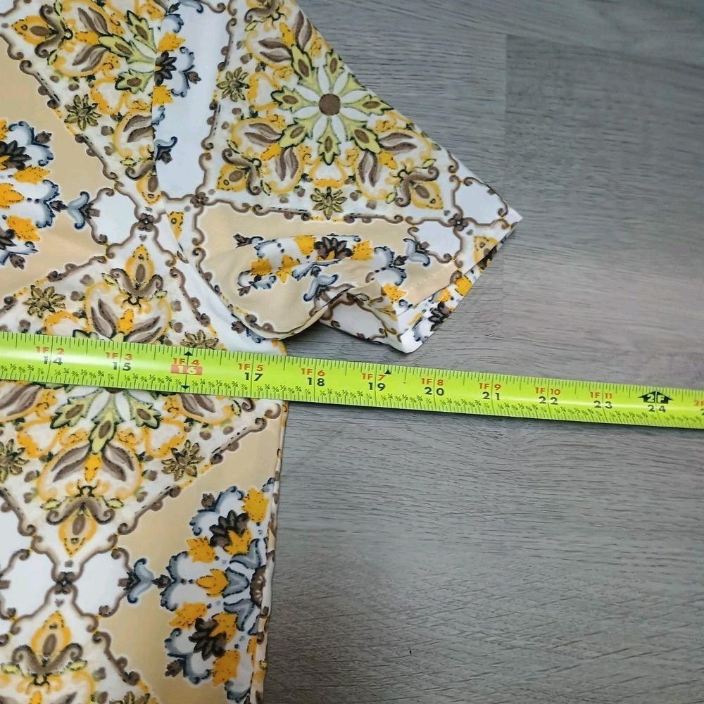 Lulu's Yellow Short Sleeve Vintage Retro Hippie Vibe Mini Sheath Dress Xs - Picture 5 of 7